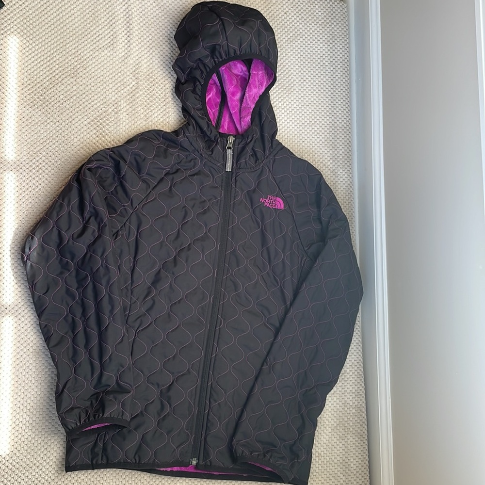 Girls The North Face fleece lined jacket